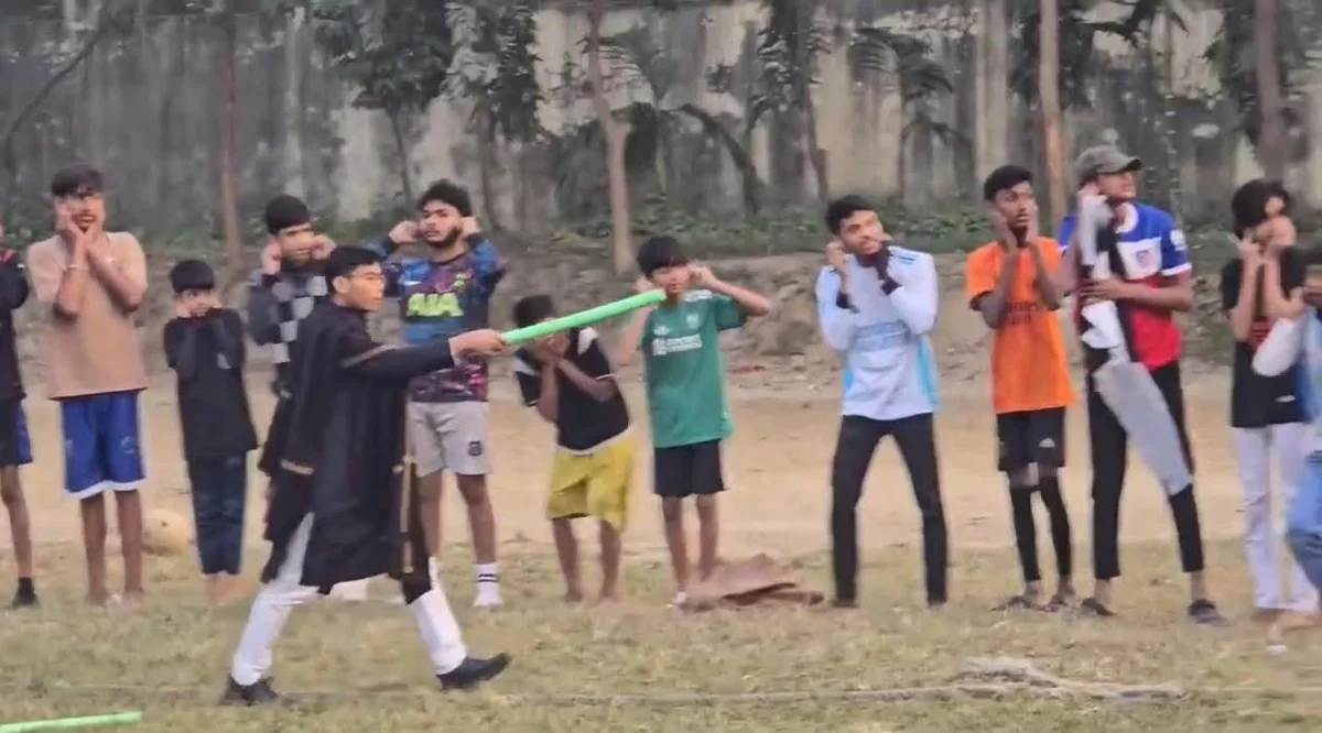 Sarba Mitra Chakma Makes Teenagers Do Sit-Ups While Holding Their Ears at DU Central Field