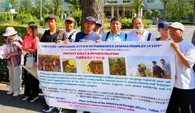 Jumma People Stage Protest Outside Japan’s Foreign Ministry Demanding Justice for CHT Indigenous Communities